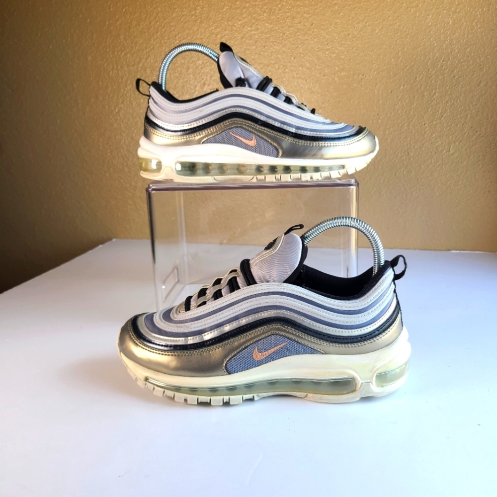 Nike Air Max 97 SE GS 'Metallic Silver Bronze kids Youth sneakers size 5.5Y